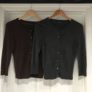 2 Express Cardigans, XS Brown & Grey